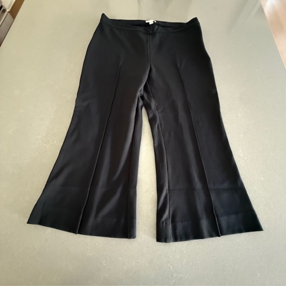 On 34th Women's Solid Black XL Side Zipper Rayon Cropped Blend Wide-Leg Dress - Picture 1 of 8